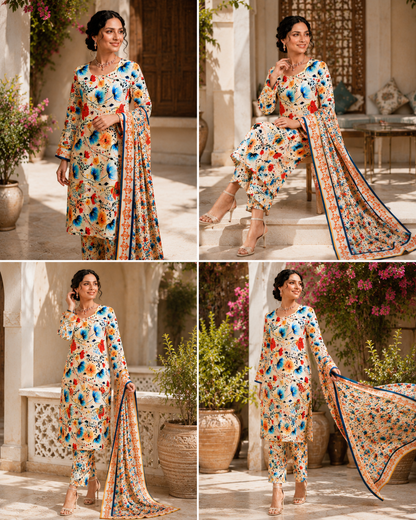 3-Piece Lawn Suit – ZARDOZI DARBAR