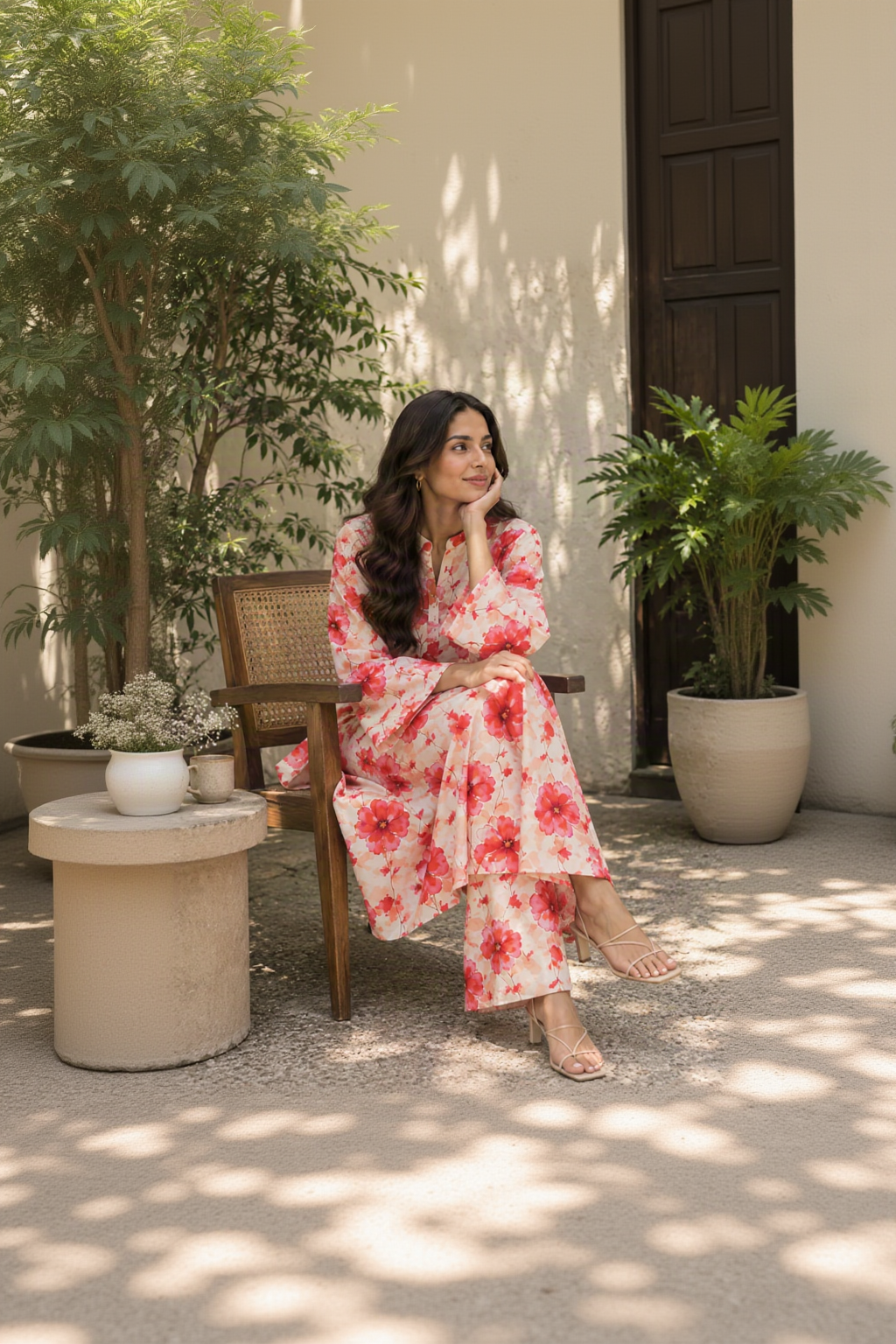 Blossom Pink Unstitched Lawn 3-Piece Suit