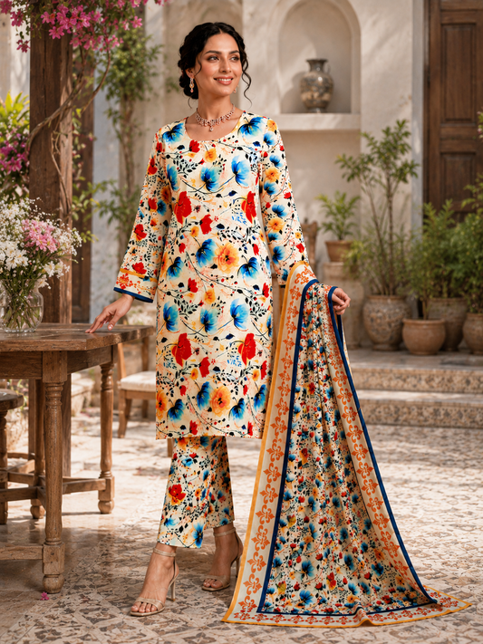 3-Piece Lawn Suit – ZARDOZI DARBAR