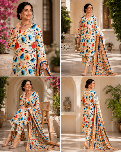 3-Piece Lawn Suit – ZARDOZI DARBAR