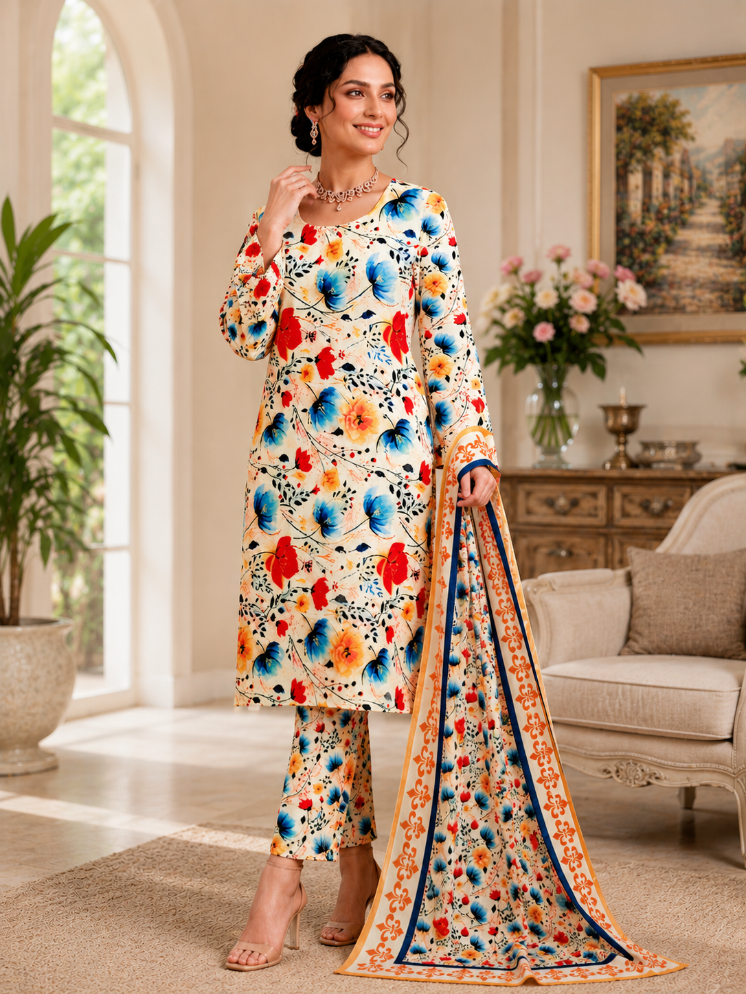 3-Piece Lawn Suit – ZARDOZI DARBAR
