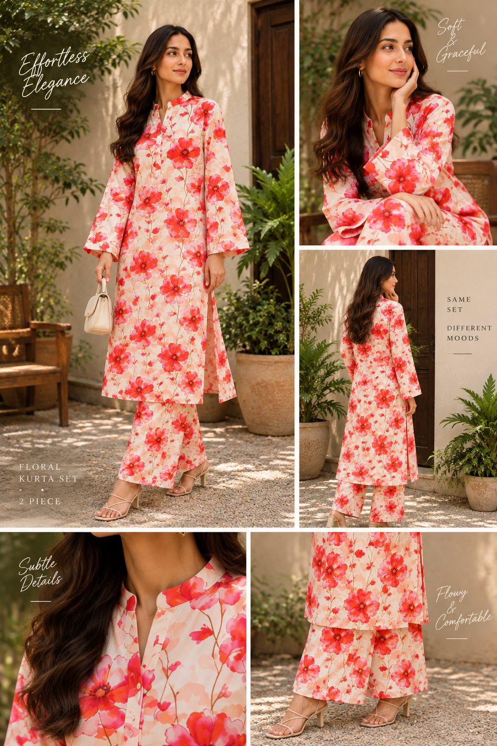 Blossom Pink Unstitched Lawn 3-Piece Suit