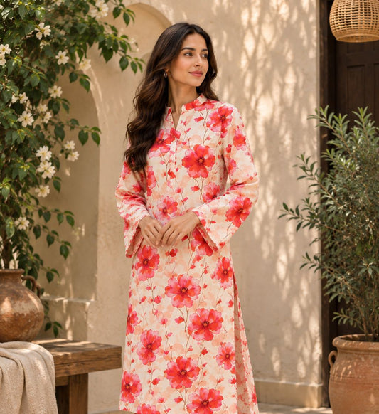 Blossom Pink Unstitched Lawn 3-Piece Suit